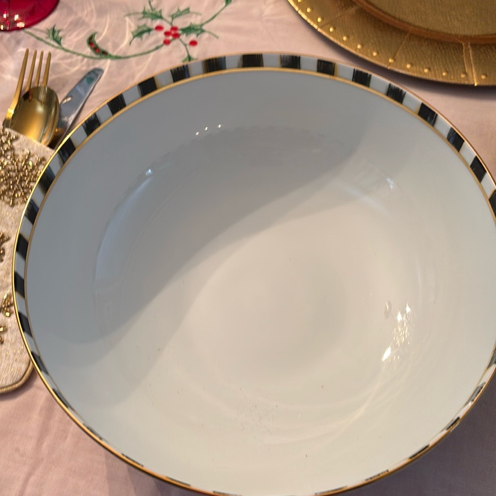 Mackenzie Childs Soho Serving Bowl